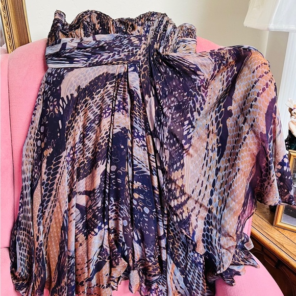 Rare Alberto Makali Silk geometric abstract print cocktail dress size 10 - Picture 10 of 16